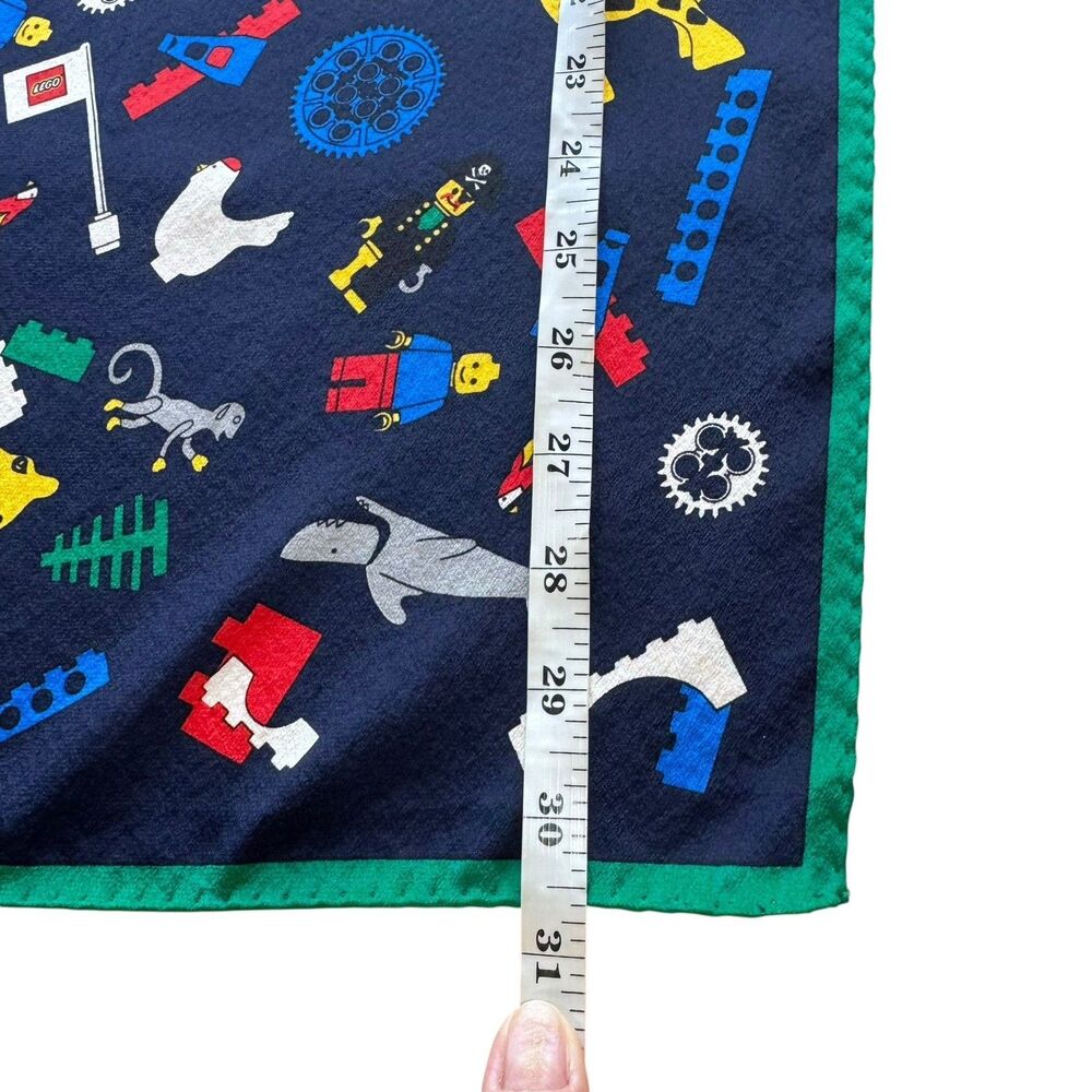 LEGO Vintage 1997 Legoland Apparel Scarf Rare Collectible Navy 30” Made In Italy - Picture 7 of 9